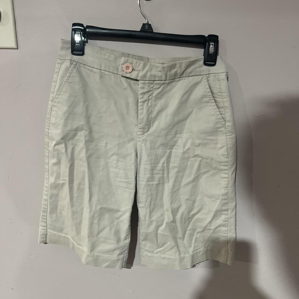 Cream and tan preppy shorts